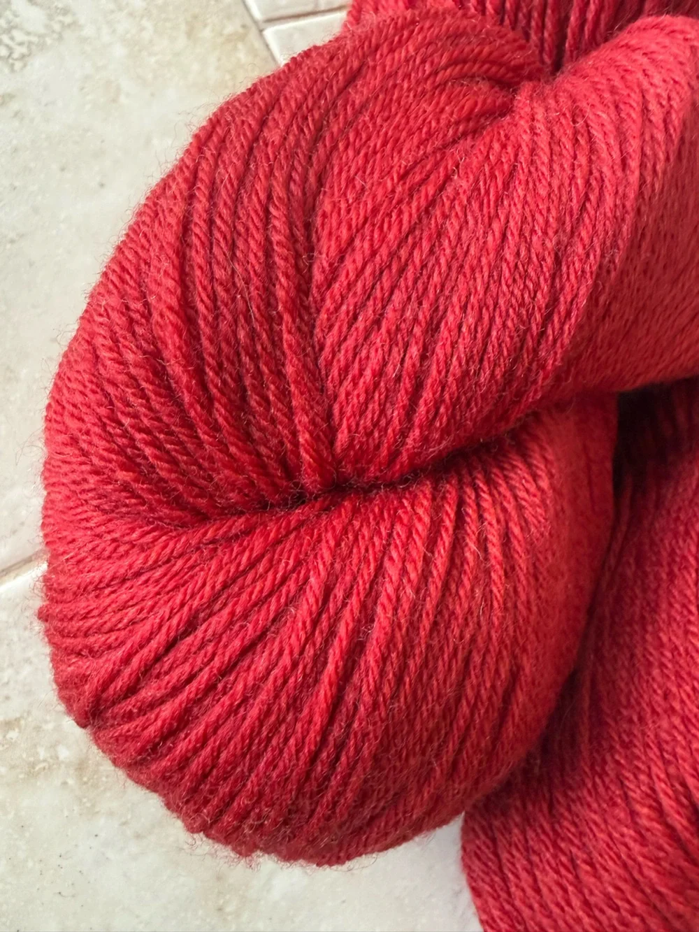 Cloudborn Fibers Merino Superwash Sock Twist Yarn in Scarlet Red